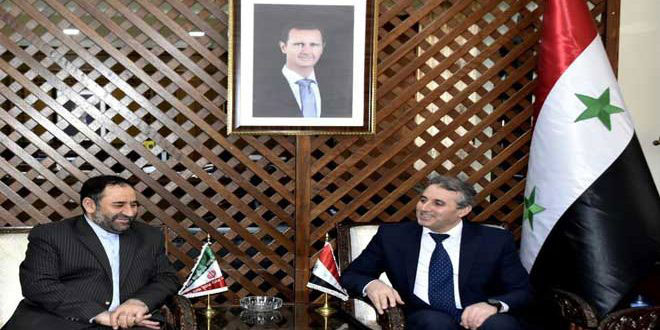 الوزیر جوخدار یبحث مع السفیر الإیرانی علاقات التعاون فی القطاع الصناعی