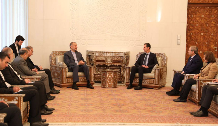 دیدار امیرعبداللهیان با بشار اسد رئیس جمهور سوریه