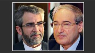 پیام تسلیت وزیر امور خارجه سوریه به باقری کنی درپی درگذشت رئیسی و عبد اللهیان